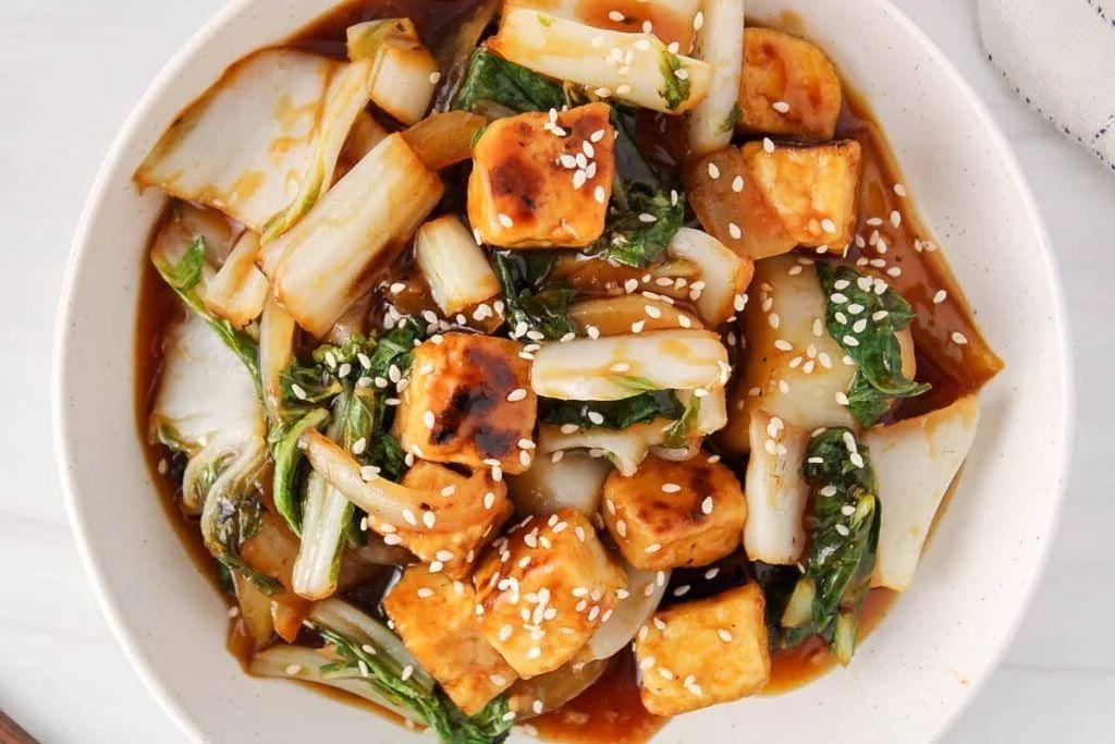 Flaxseed-Crusted Tofu Stir-Fry