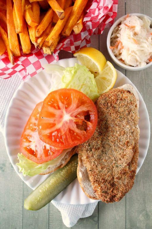 Flounder Sandwich with Air Fryer Fish