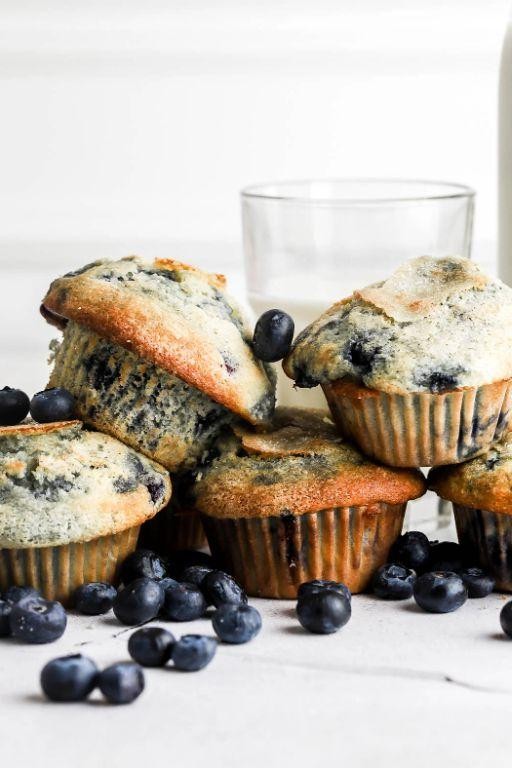Fluffy Blueberry Muffins