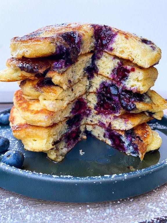 Fluffy Blueberry Pancake Bake