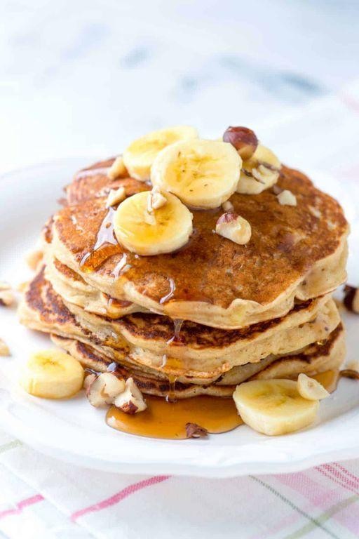 Fluffy Buttermilk Banana Pancakes