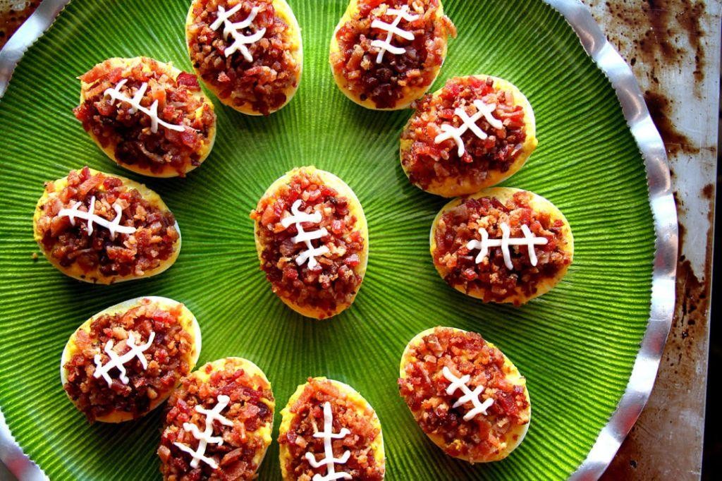 Football Deviled Eggs