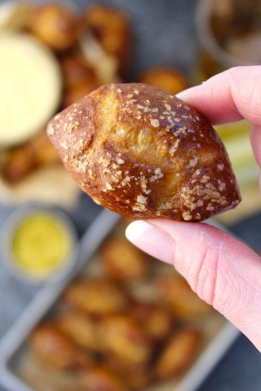 Football-Shaped Pretzel Bites