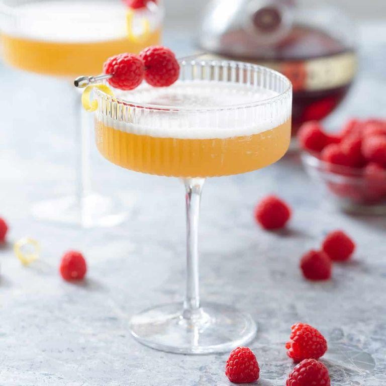 French Martini Sour with Lemon and Egg White