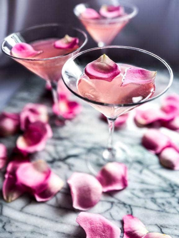 French Martini with Lychee and Rose Water