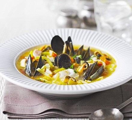 French Mussel and White Wine Fish Soup