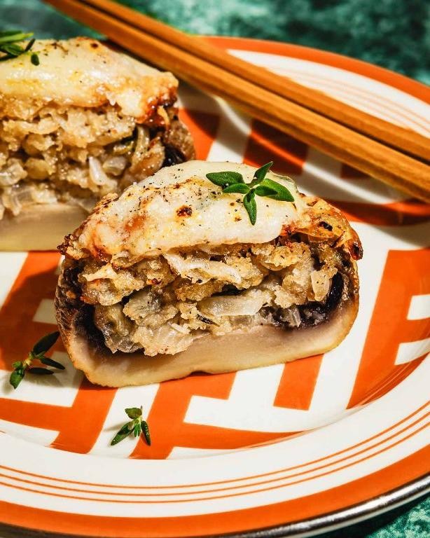 French Onion and Gruyère Stuffed Fish