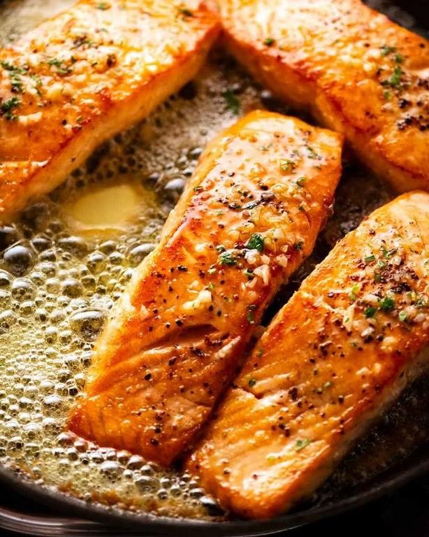 French-Style Garlic Butter Salmon