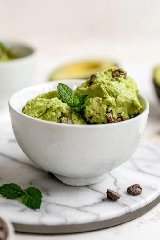 Fresh Mint Avocado Ice Cream