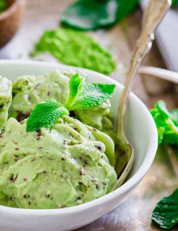 Fresh Mint Matcha Ice Cream