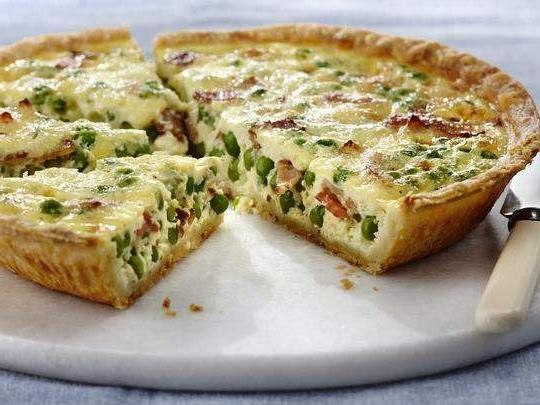 Fresh Pea and Bacon Quiche