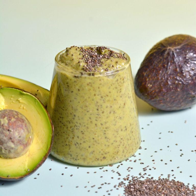 Frozen Avocado Pudding with Chia Seeds