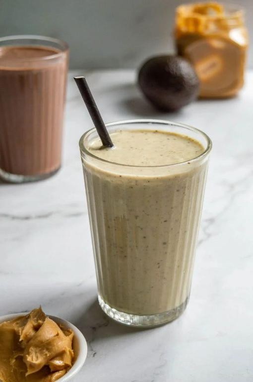 Frozen Avocado and Peanut Butter Shake