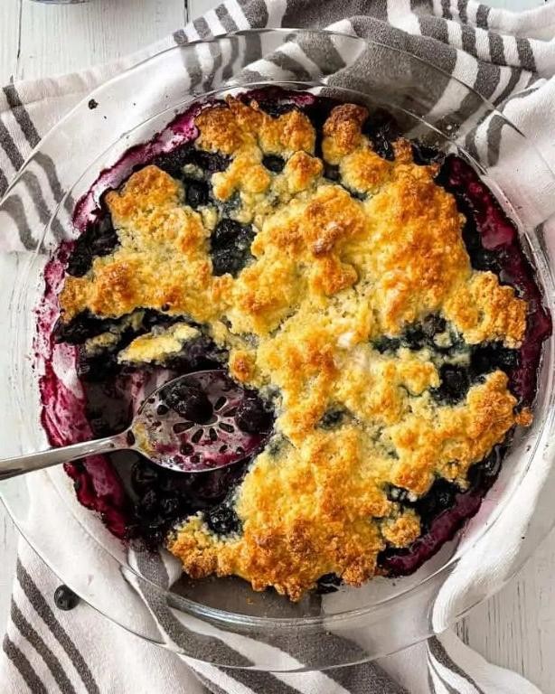 Frozen Blueberry Cobbler