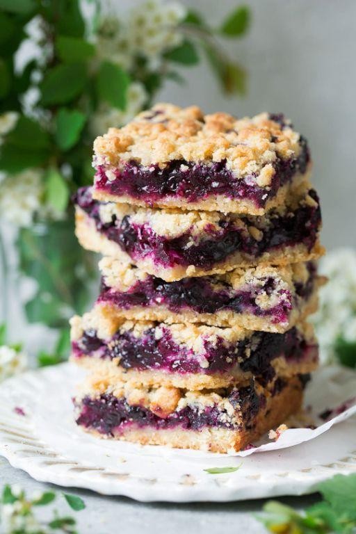 Frozen Blueberry Crumble Bars