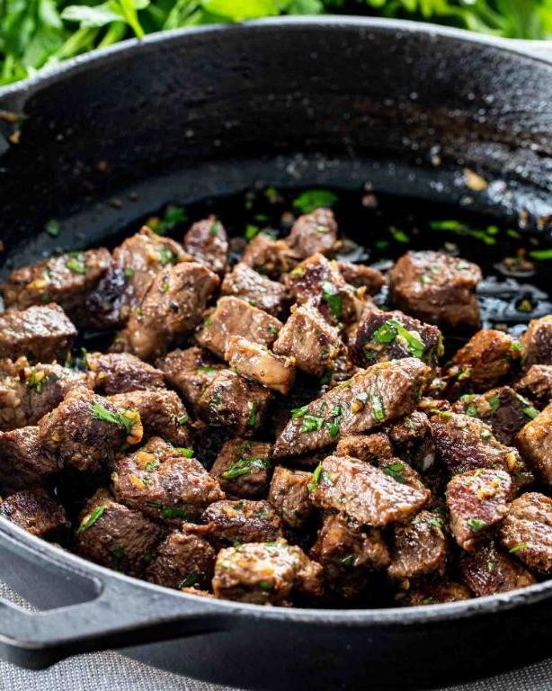 Garlic Butter Baked Cube Steak