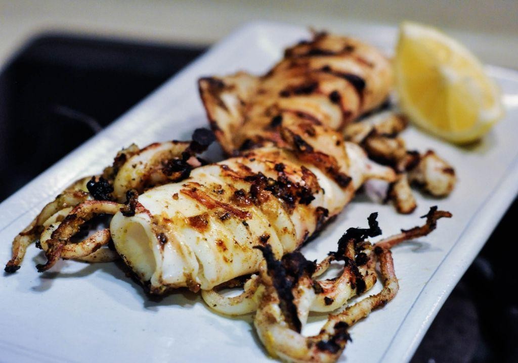 Garlic Butter Grilled Squid