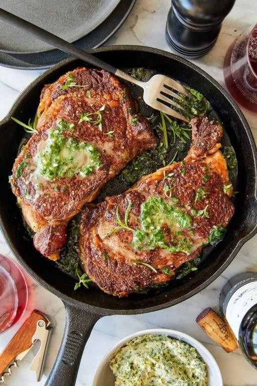 Garlic Butter Herb Crusted Steak