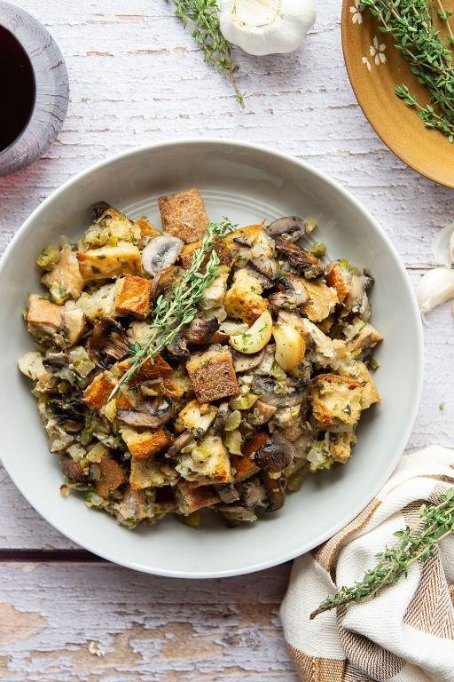 Garlic Butter Mushroom Stove Top Stuffing