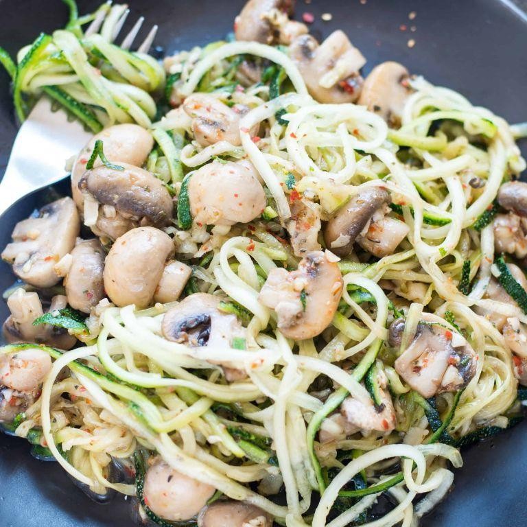 Garlic Butter Mushroom Zoodles