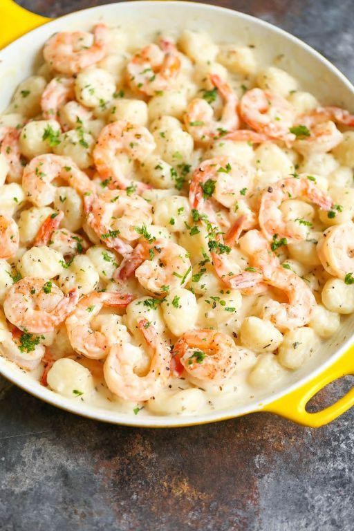 Garlic Butter Shrimp and Gnocchi