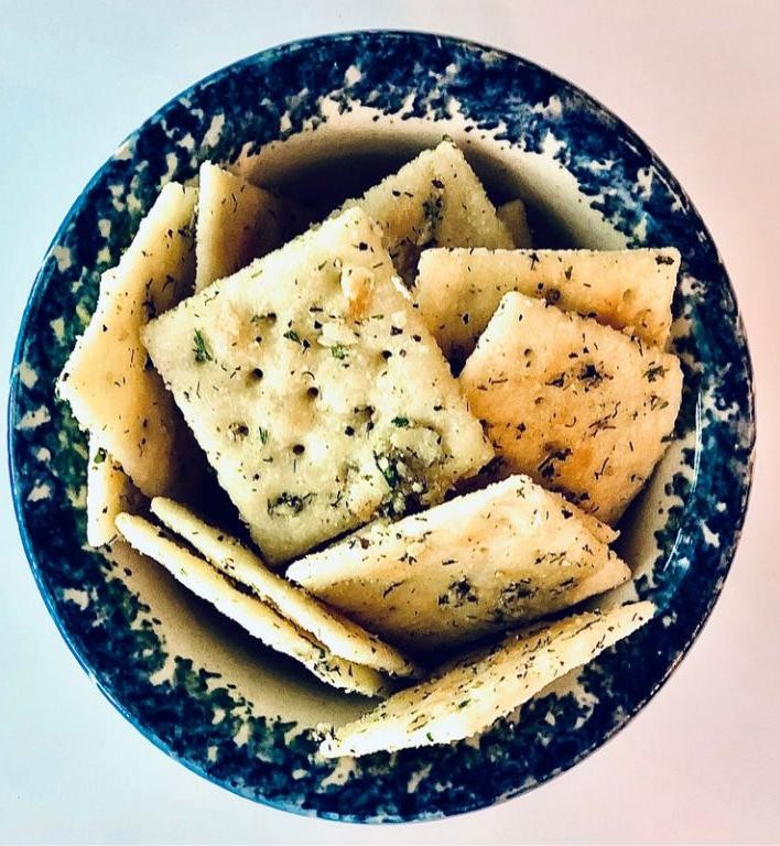 Garlic Herb Parmesan Crackers