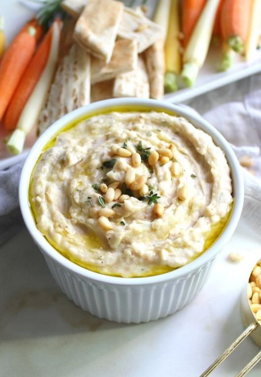 Garlic Herb Vegan White Bean Dip