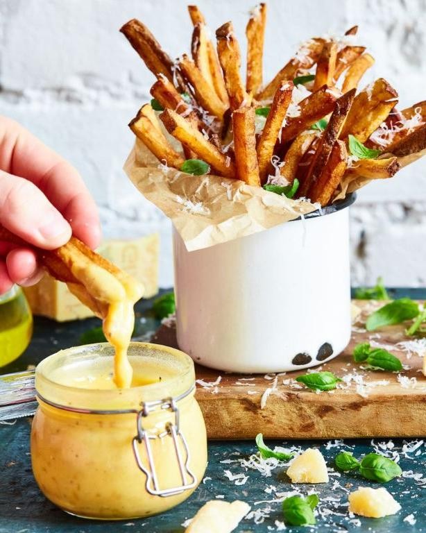 Garlic Parmesan Fries with Truffle Aioli