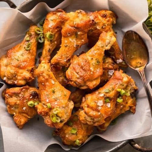 Garlic Parmesan Salt and Vinegar Chicken Wings