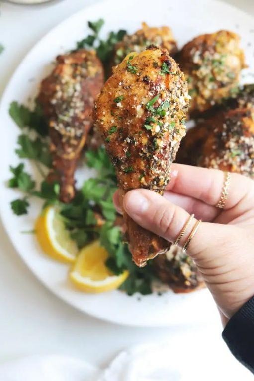 Garlic Parmesan Saucy Chicken Drumsticks