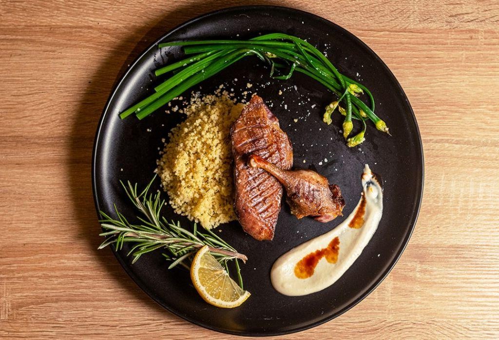 Garlic Rosemary Grilled Duck Quarters