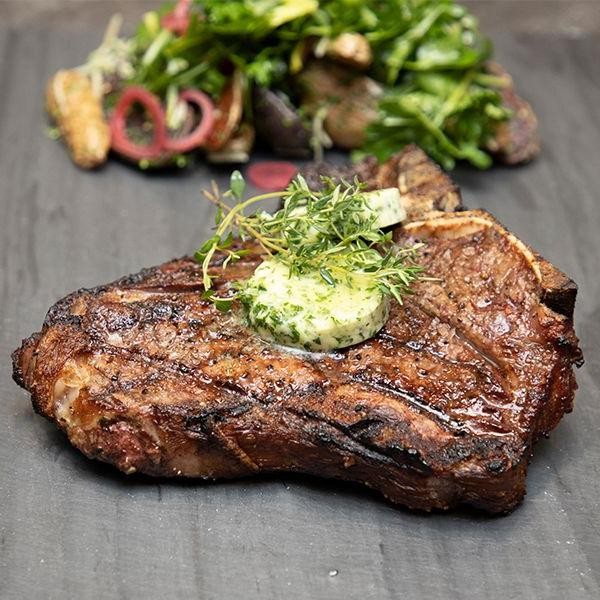 Garlic and Herb Butter T-Bone Steak