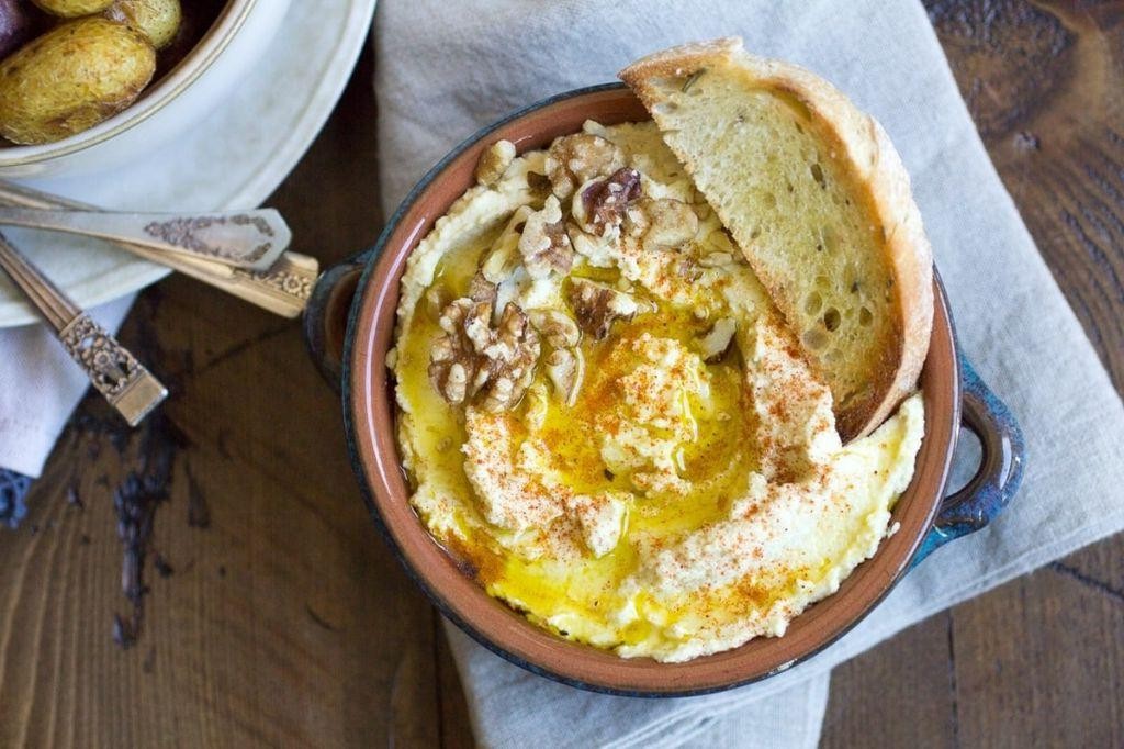 Garlic and Herb Dried Fava Bean Dip