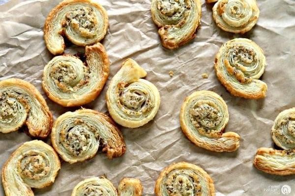 Garlic parmesan pie crust pinwheels