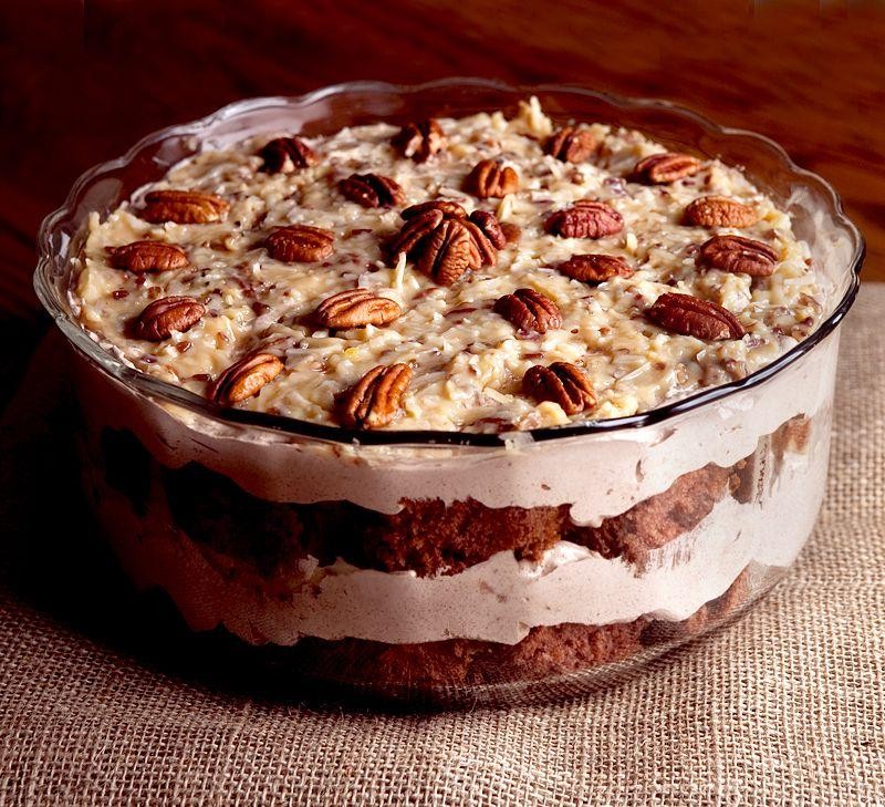 German Chocolate Cake Trifle with Whipped Cream