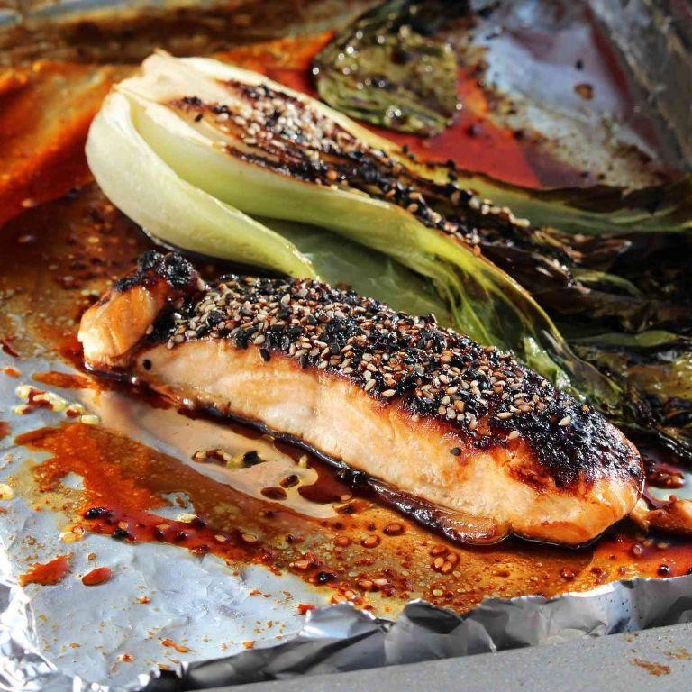 Ginger Miso Salmon with Bok Choy