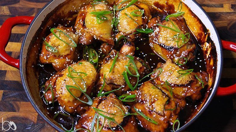Ginger Soy Braised Chicken Thighs