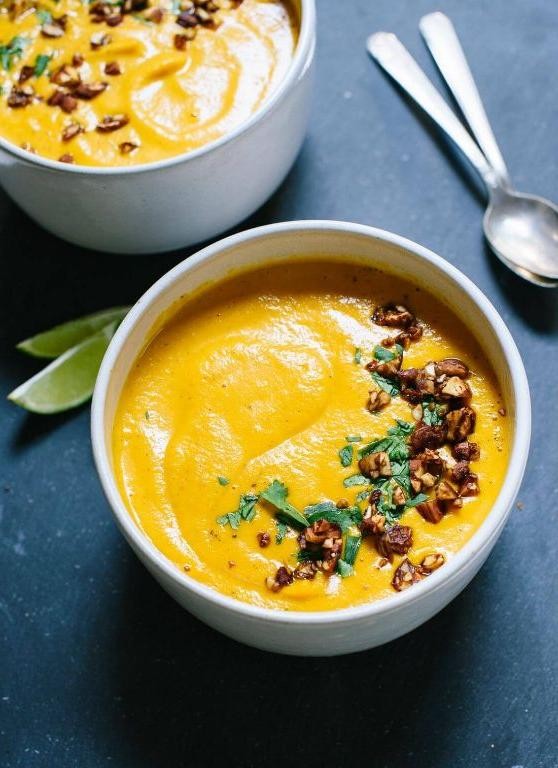 Ginger-Spiced Carrot and Sweet Potato Soup