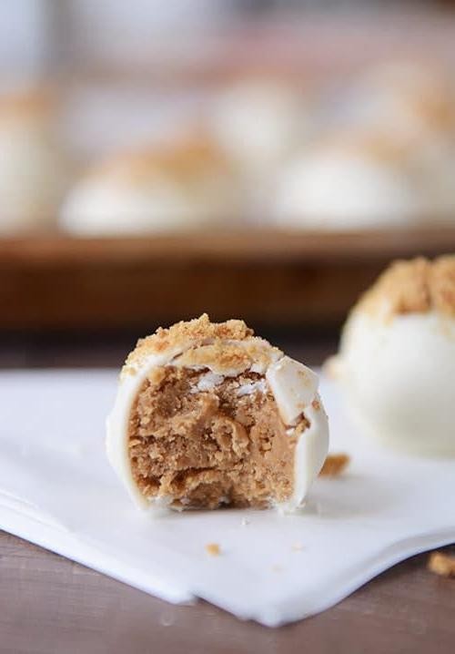 Gingerbread Truffles with White Chocolate Coating