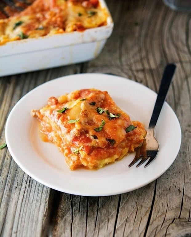 Gluten-Free Lasagna Casserole with Cauliflower Noodles