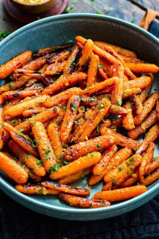 Golden Honey Garlic Glazed Carrots