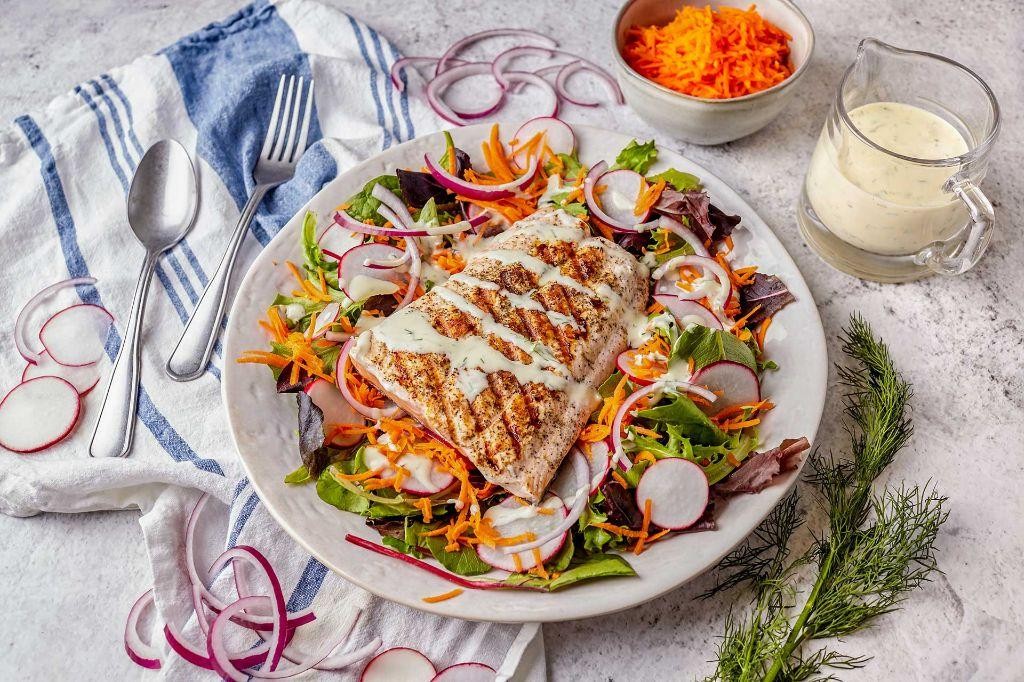 Greek Yogurt Dill Salmon Salad