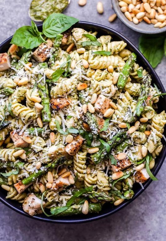 Grilled Asparagus and Chicken Pasta