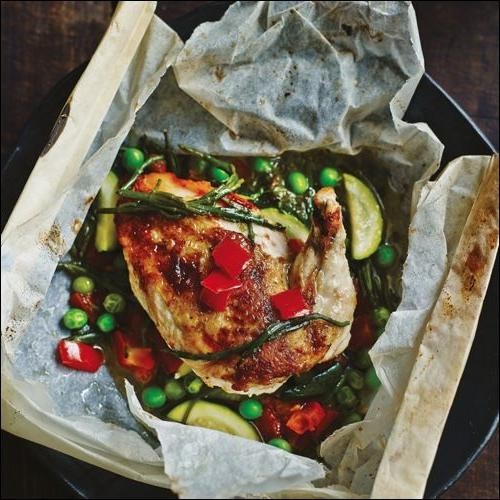 Grilled Chicken with Lovage Butter
