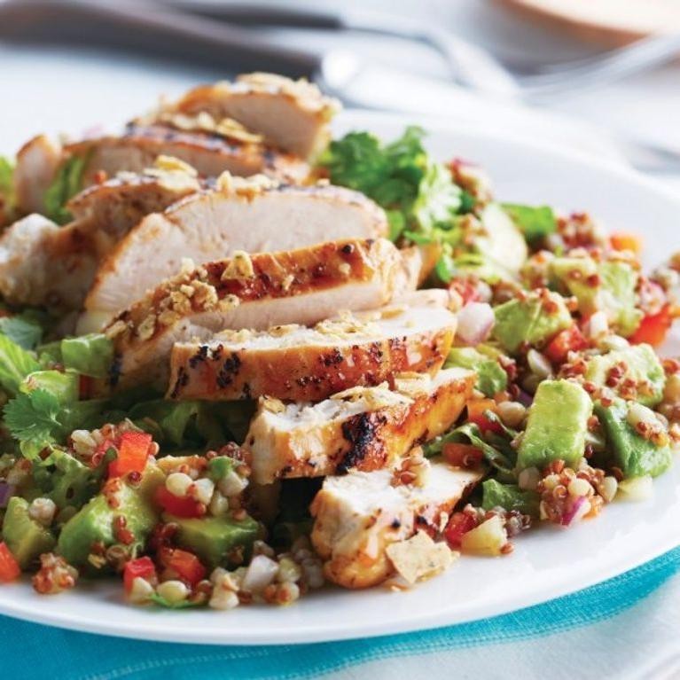 Grilled Chicken with Quinoa and Avocado
