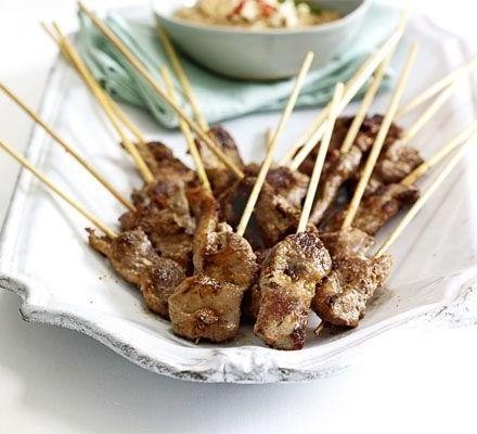 Grilled Duck Satay with Peanut Sauce