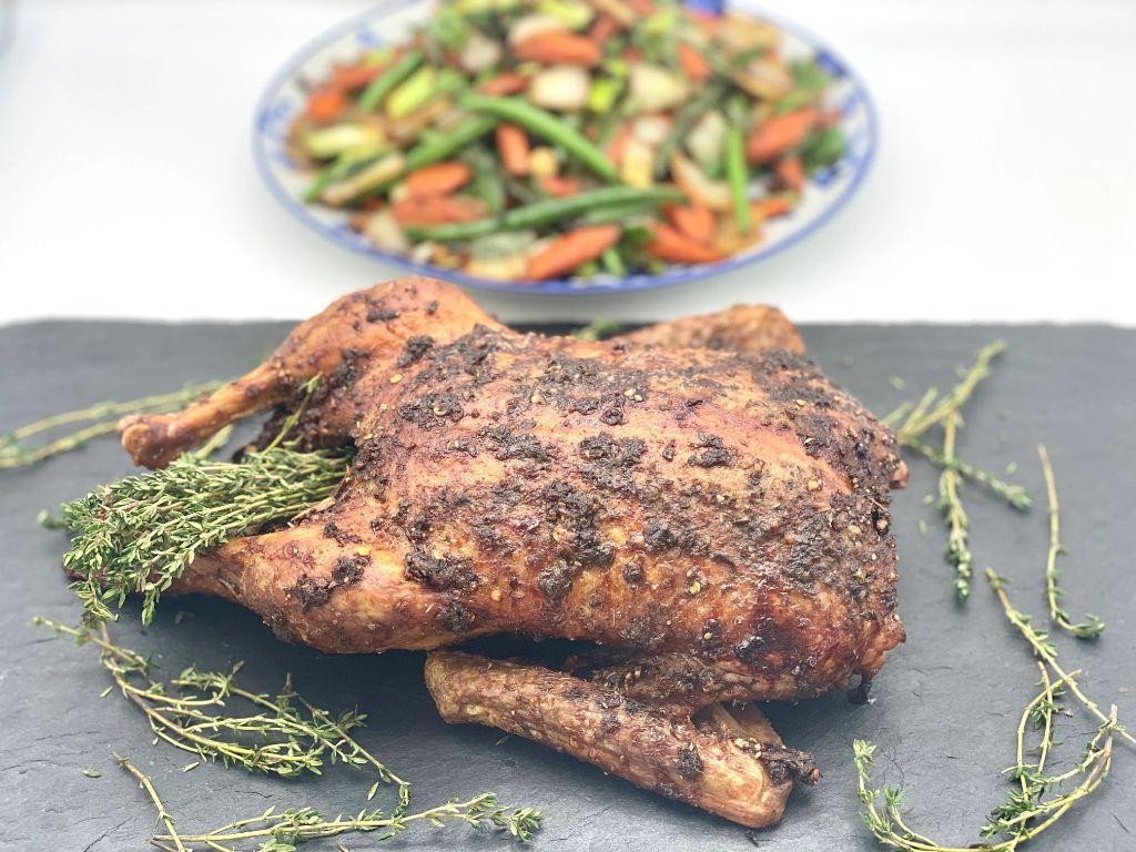 Grilled Duck with Sesame Soy Marinade