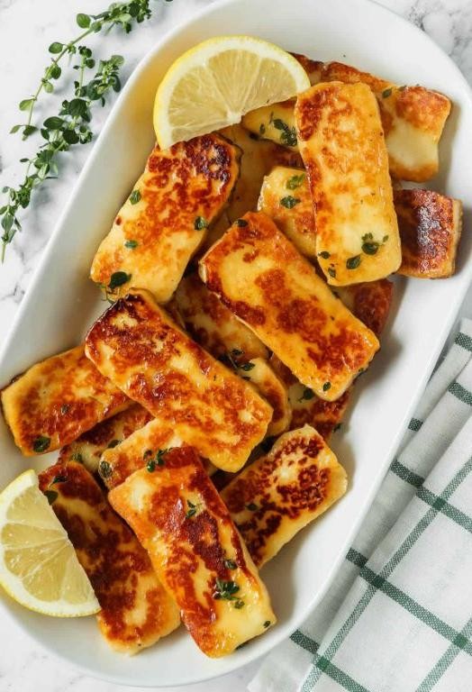 Grilled Halloumi with Honey Drizzle