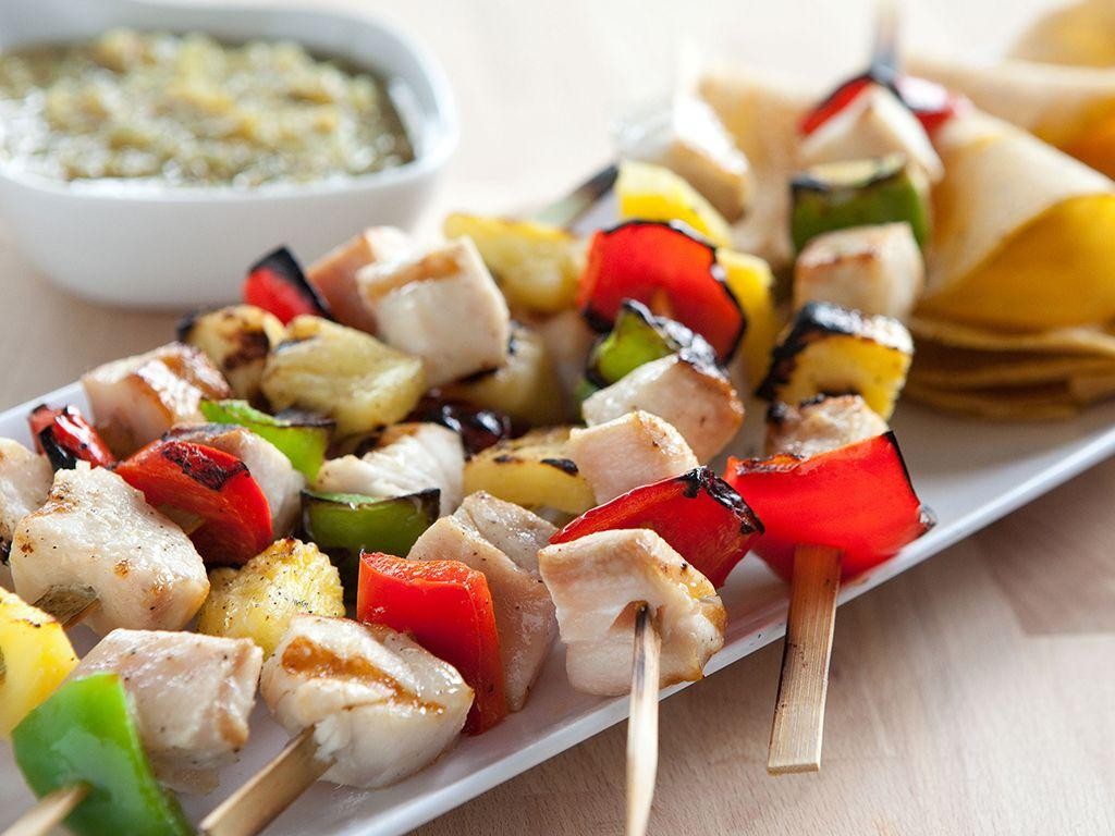 Grilled Hawaiian Mahi Mahi and Pineapple Skewers