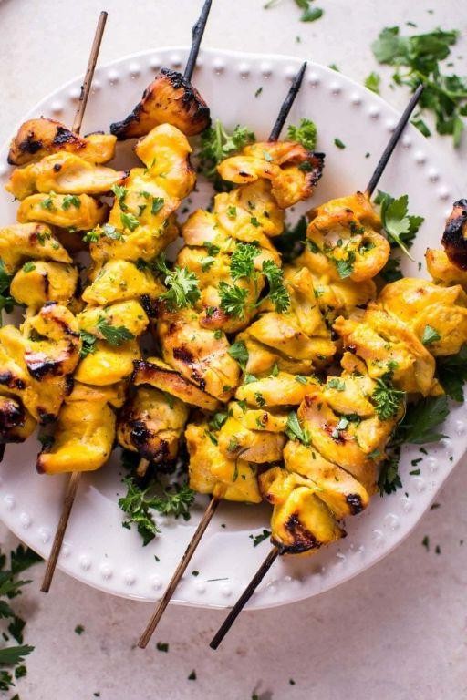 Grilled Honey Mustard Chicken Skewers